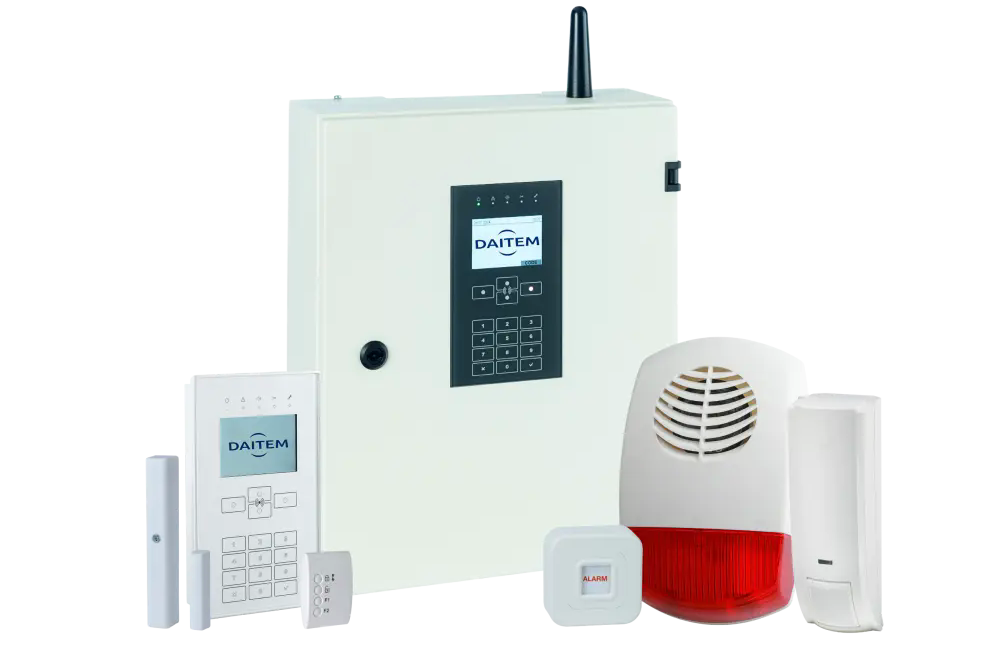 Das <strong>Hybrid-Alarmsystem DAITEM D34</strong>. Ihr Alarmsystem zum Einbruchschutz in Kehdingen und Umgebung.
